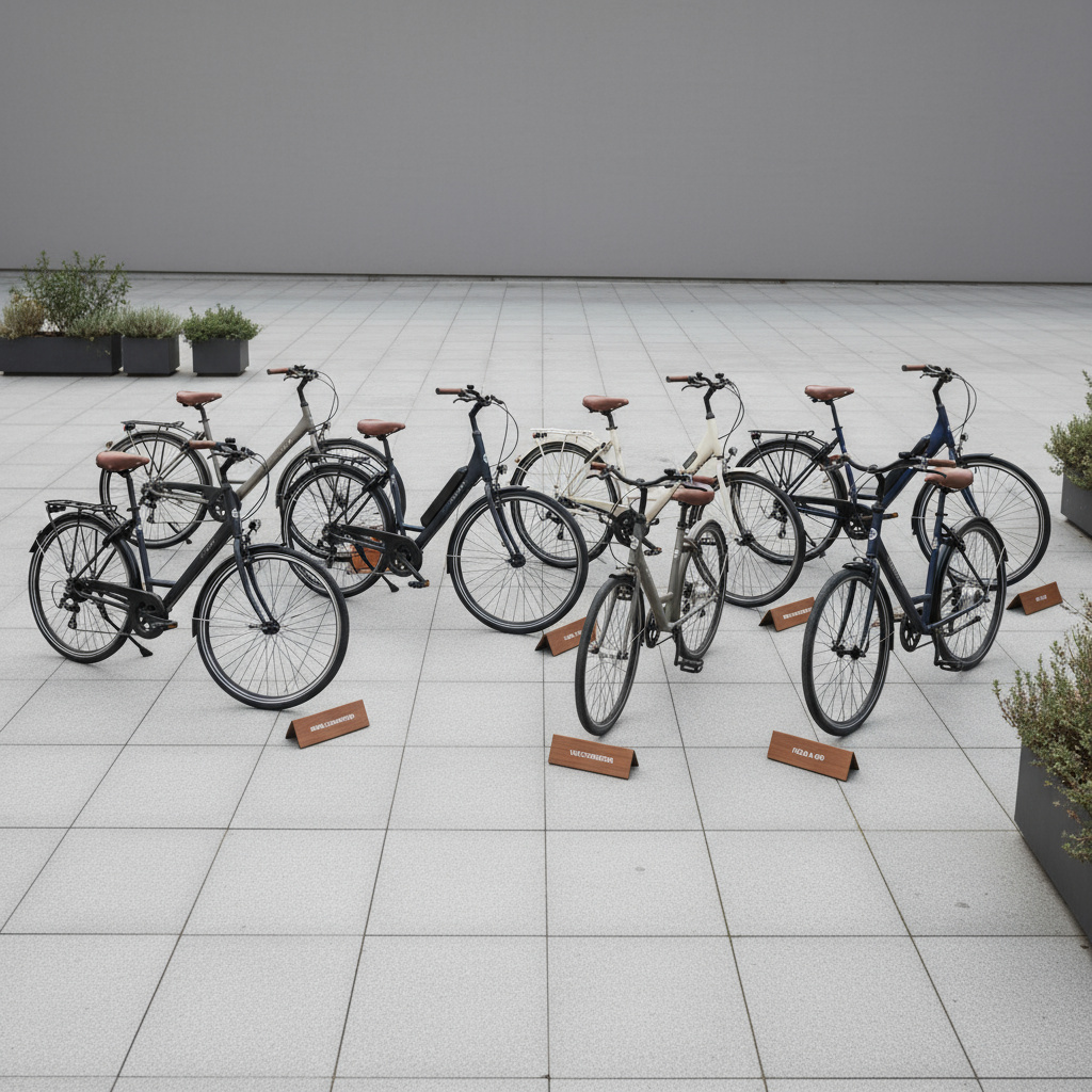 Auswahl an Stadträdern und E‑Bikes